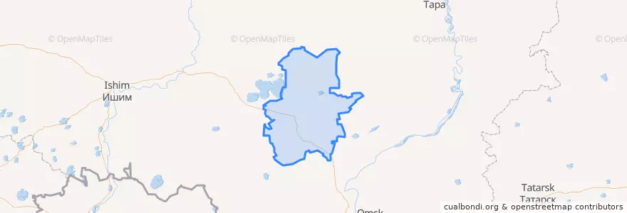 Mapa de ubicacion de Тюкалинский район.