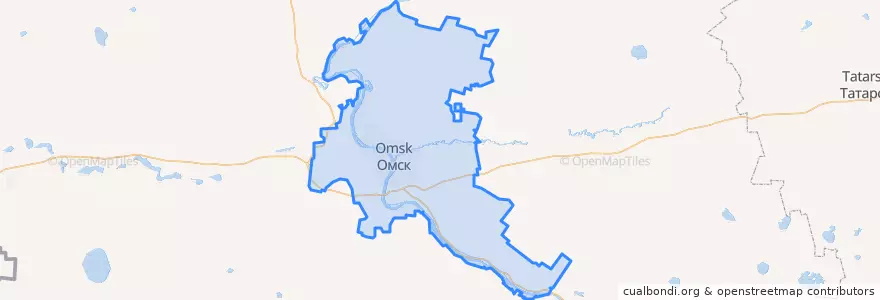 Mapa de ubicacion de Омский район.