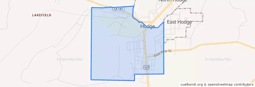 Mapa de ubicacion de Hodge.