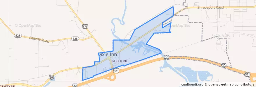 Mapa de ubicacion de Dixie Inn.