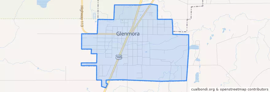 Mapa de ubicacion de Glenmora.