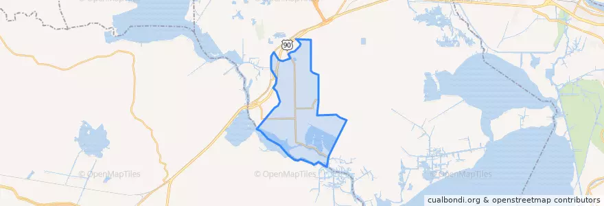 Mapa de ubicacion de Bayou Gauche.
