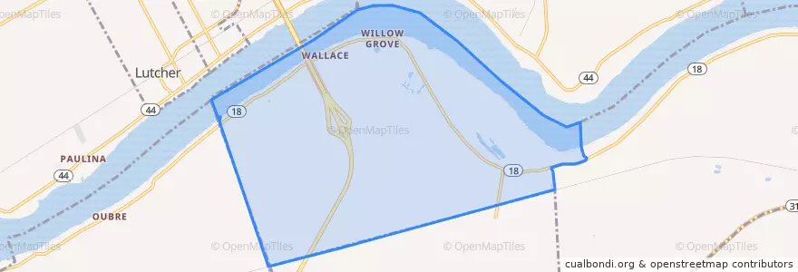 Mapa de ubicacion de Wallace.