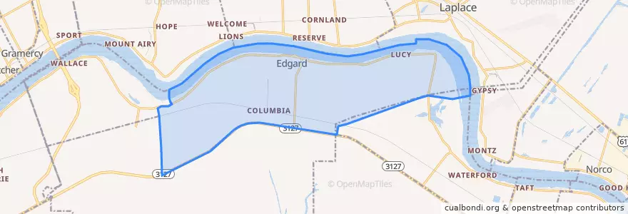 Mapa de ubicacion de Edgard.