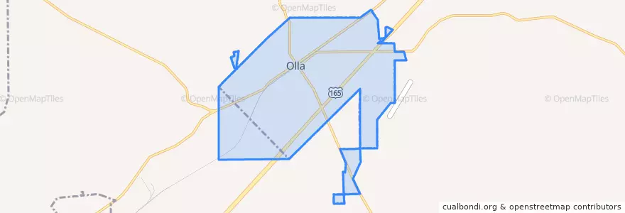 Mapa de ubicacion de Olla.