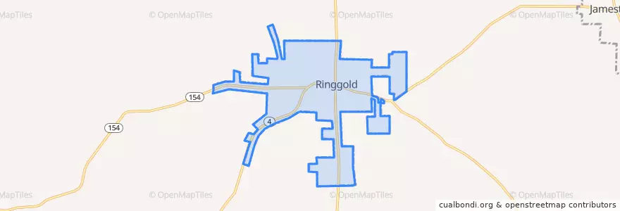 Mapa de ubicacion de Ringgold.