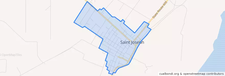 Mapa de ubicacion de St. Joseph.