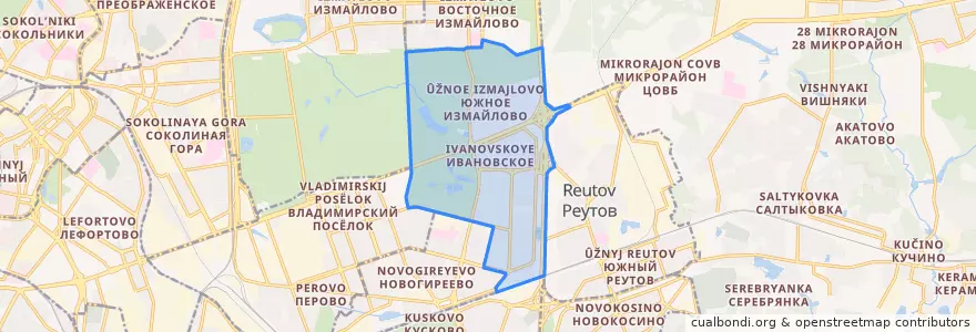 Mapa de ubicacion de Ivanovskoye District.