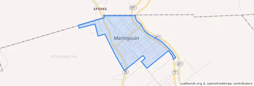 Mapa de ubicacion de Maringouin.