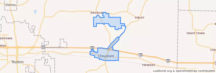 Mapa de ubicacion de Choudrant.