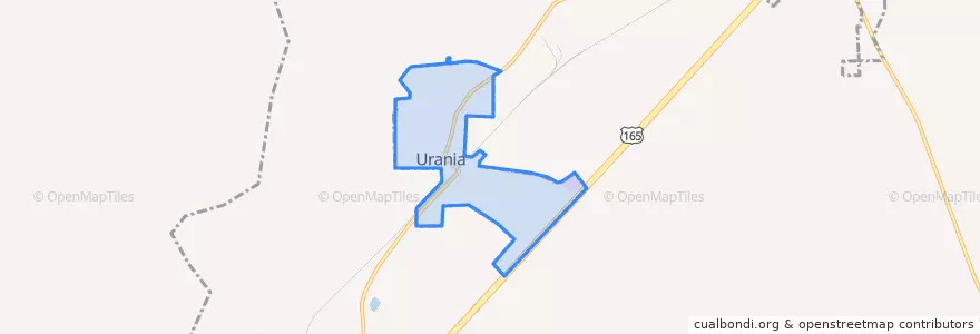 Mapa de ubicacion de Urania.