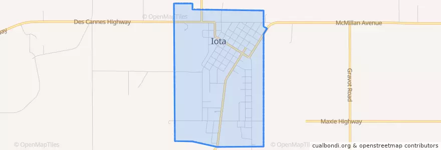 Mapa de ubicacion de Iota.