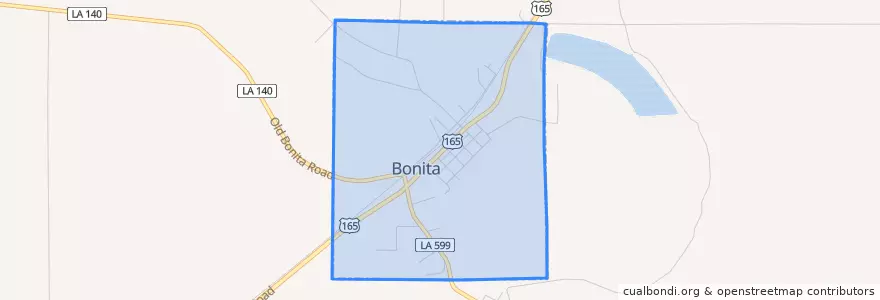 Mapa de ubicacion de Bonita.