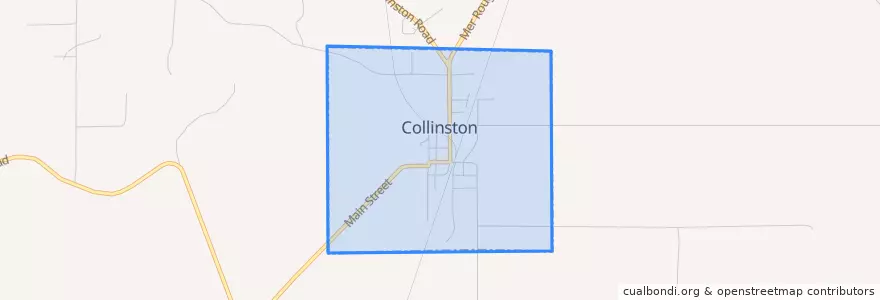Mapa de ubicacion de Collinston.