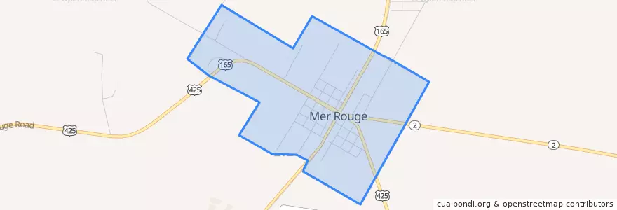 Mapa de ubicacion de Mer Rouge.