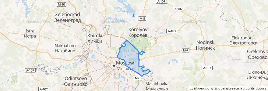 Mapa de ubicacion de Восточный административный округ.