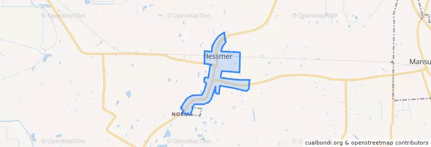 Mapa de ubicacion de Hessmer.
