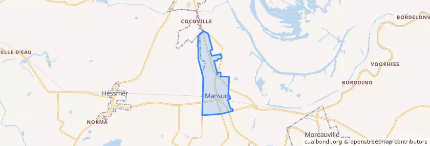 Mapa de ubicacion de Mansura.