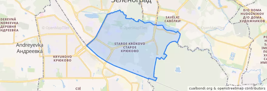 Mapa de ubicacion de район Старое Крюково.