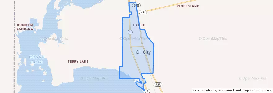 Mapa de ubicacion de Oil City.