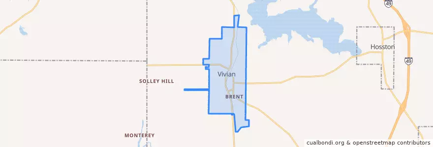 Mapa de ubicacion de Vivian.
