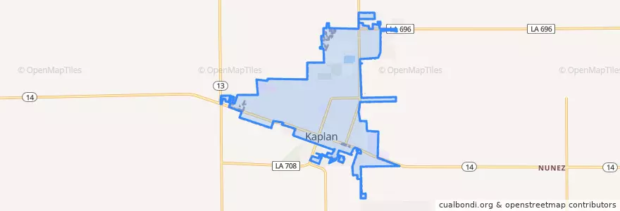 Mapa de ubicacion de Kaplan.