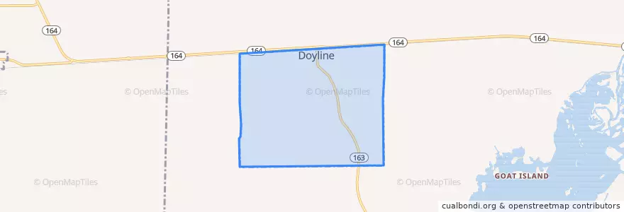 Mapa de ubicacion de Doyline.
