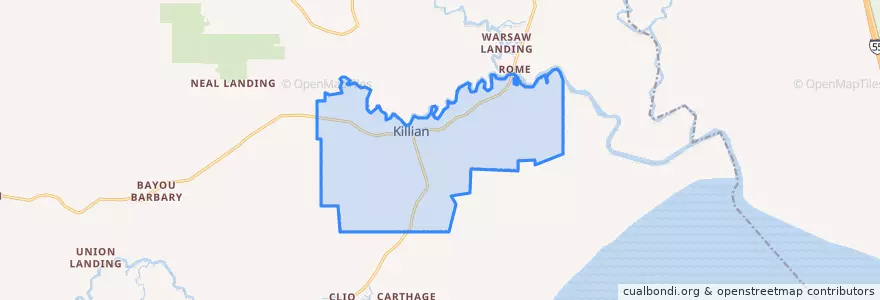Mapa de ubicacion de Killian.