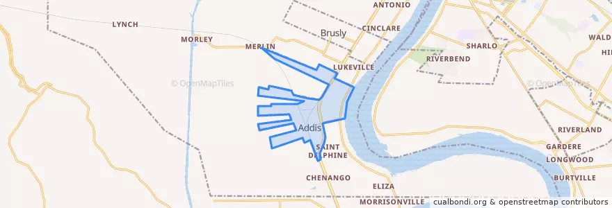 Mapa de ubicacion de Addis.