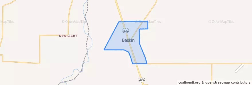 Mapa de ubicacion de Baskin.
