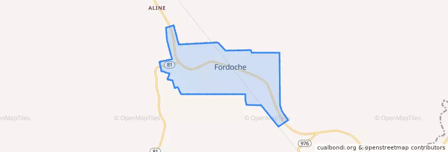Mapa de ubicacion de Fordoche.
