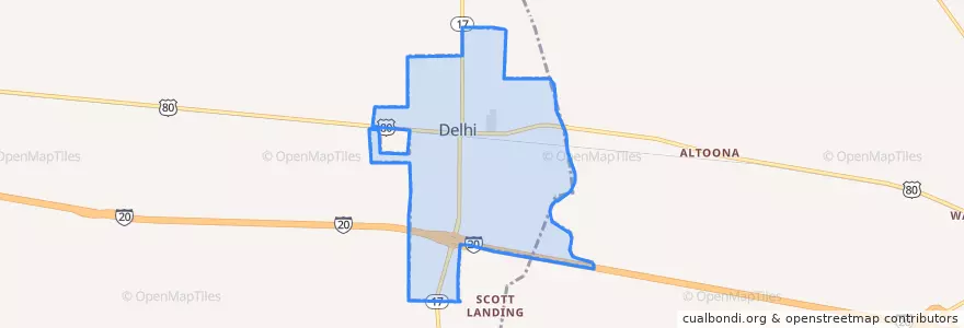 Mapa de ubicacion de Delhi.
