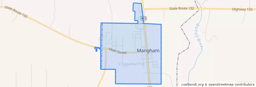 Mapa de ubicacion de Mangham.