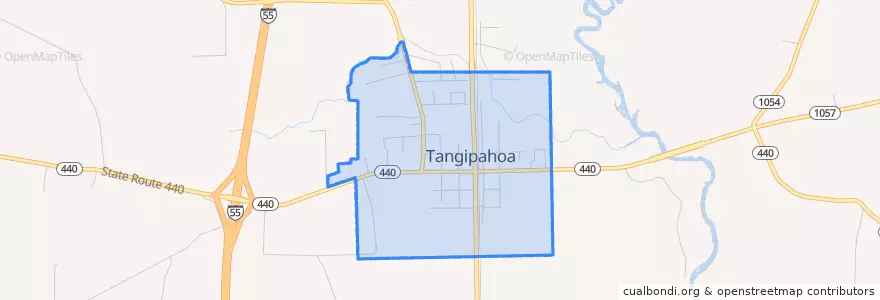 Mapa de ubicacion de Tangipahoa.