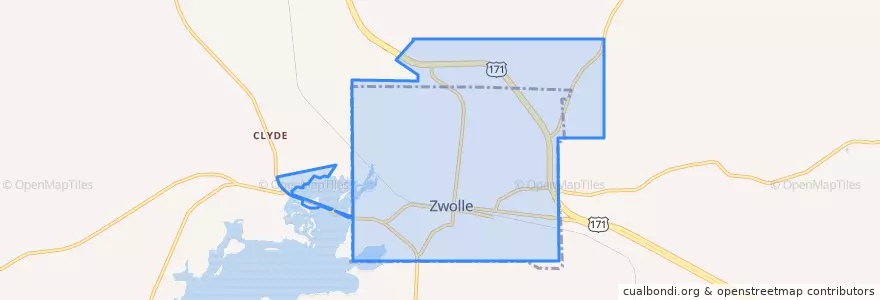 Mapa de ubicacion de Zwolle.