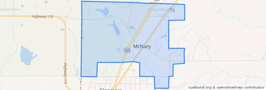 Mapa de ubicacion de McNary.