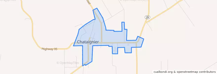 Mapa de ubicacion de Chataignier.