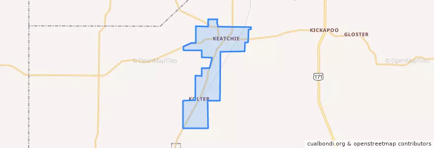 Mapa de ubicacion de Keachi.