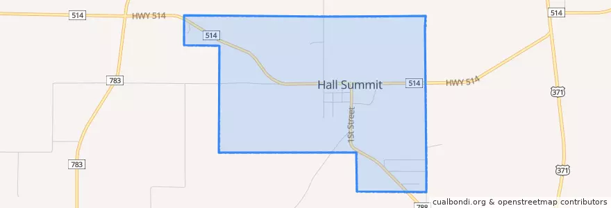 Mapa de ubicacion de Hall Summit.