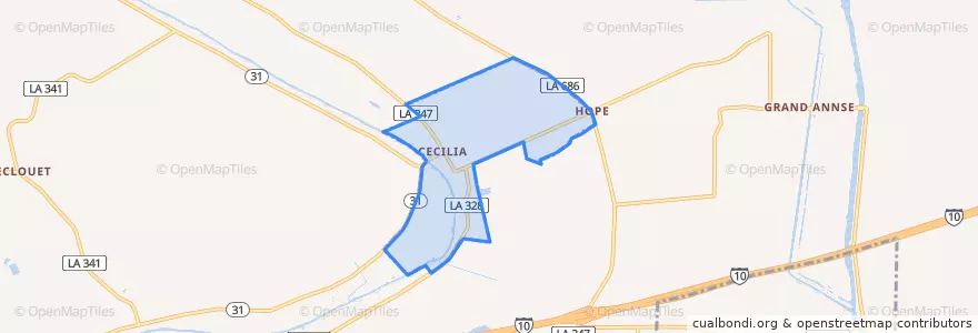 Mapa de ubicacion de Cecilia.