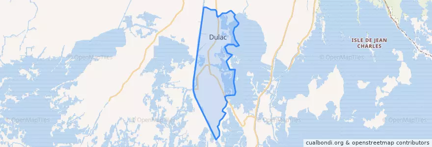 Mapa de ubicacion de Dulac.