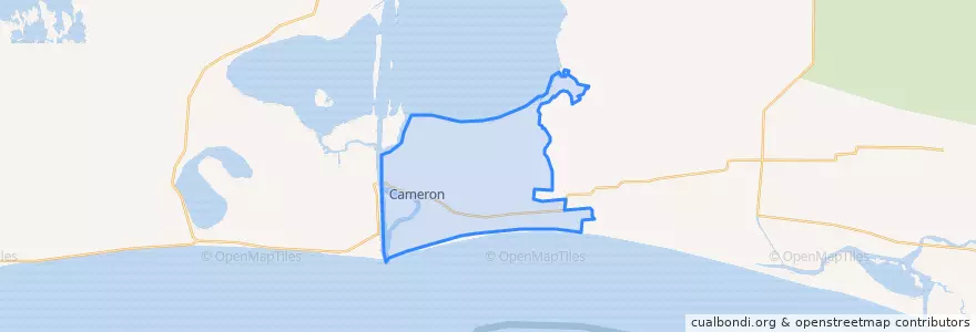 Mapa de ubicacion de Cameron.