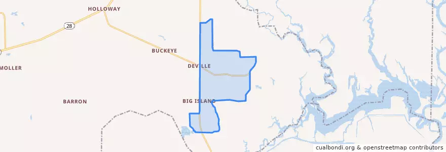 Mapa de ubicacion de Deville.