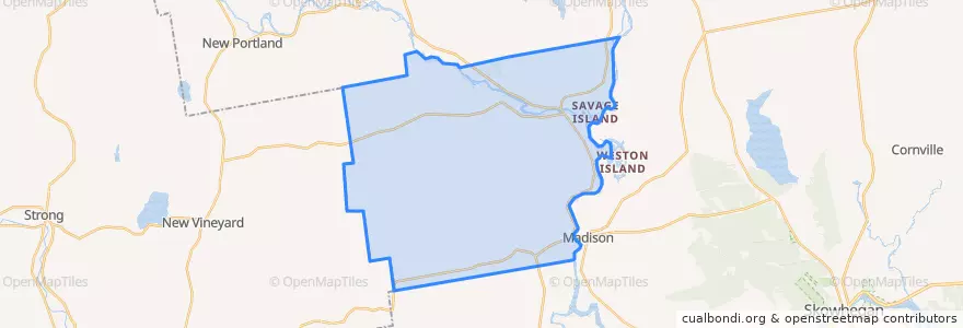 Mapa de ubicacion de Anson.