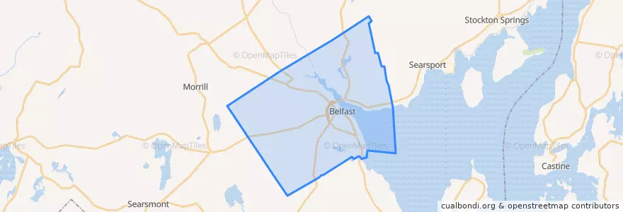 Mapa de ubicacion de Belfast.