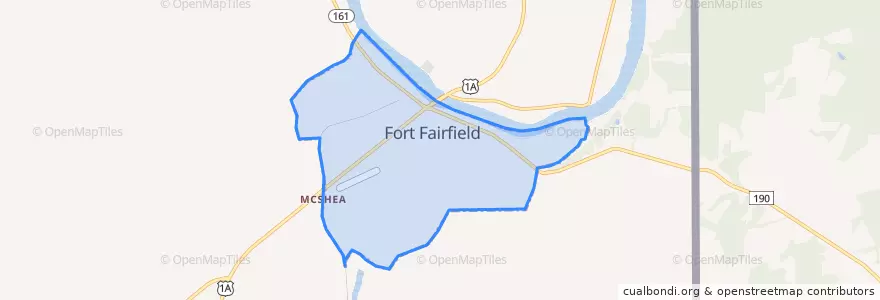 Mapa de ubicacion de Fort Fairfield.
