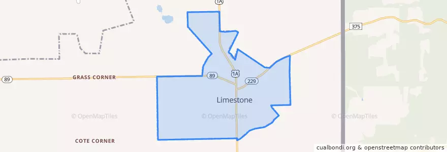 Mapa de ubicacion de Limestone.