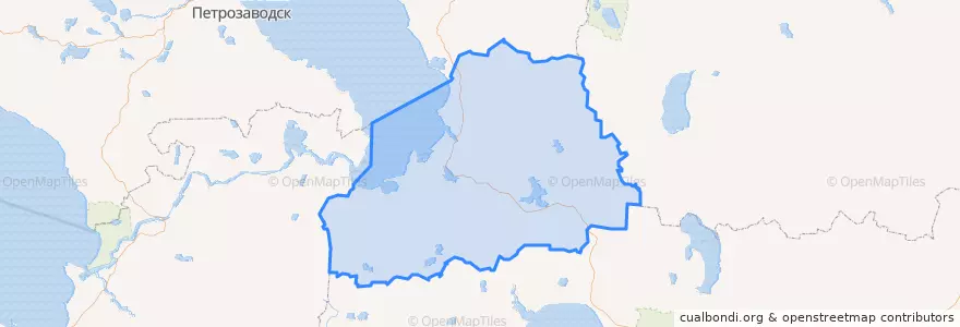 Mapa de ubicacion de Вытегорский район.