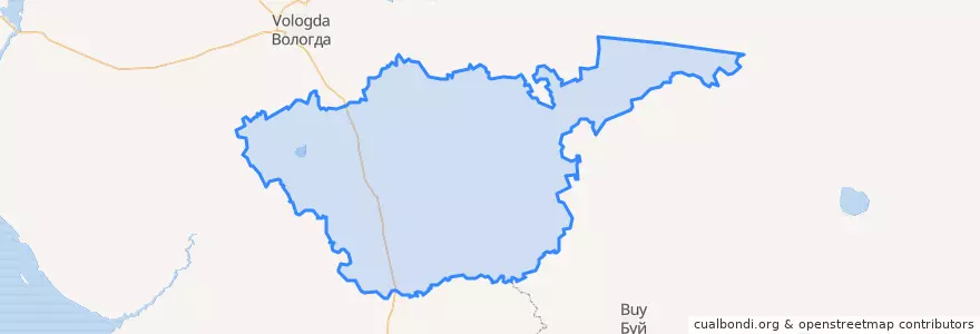 Mapa de ubicacion de グリャゾヴェッツ地区.