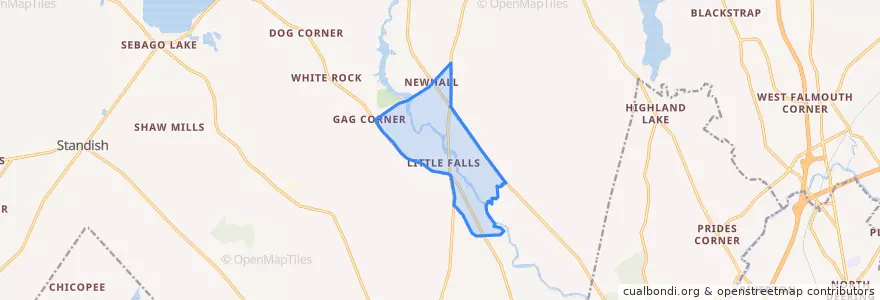 Mapa de ubicacion de Little Falls-South Windham.